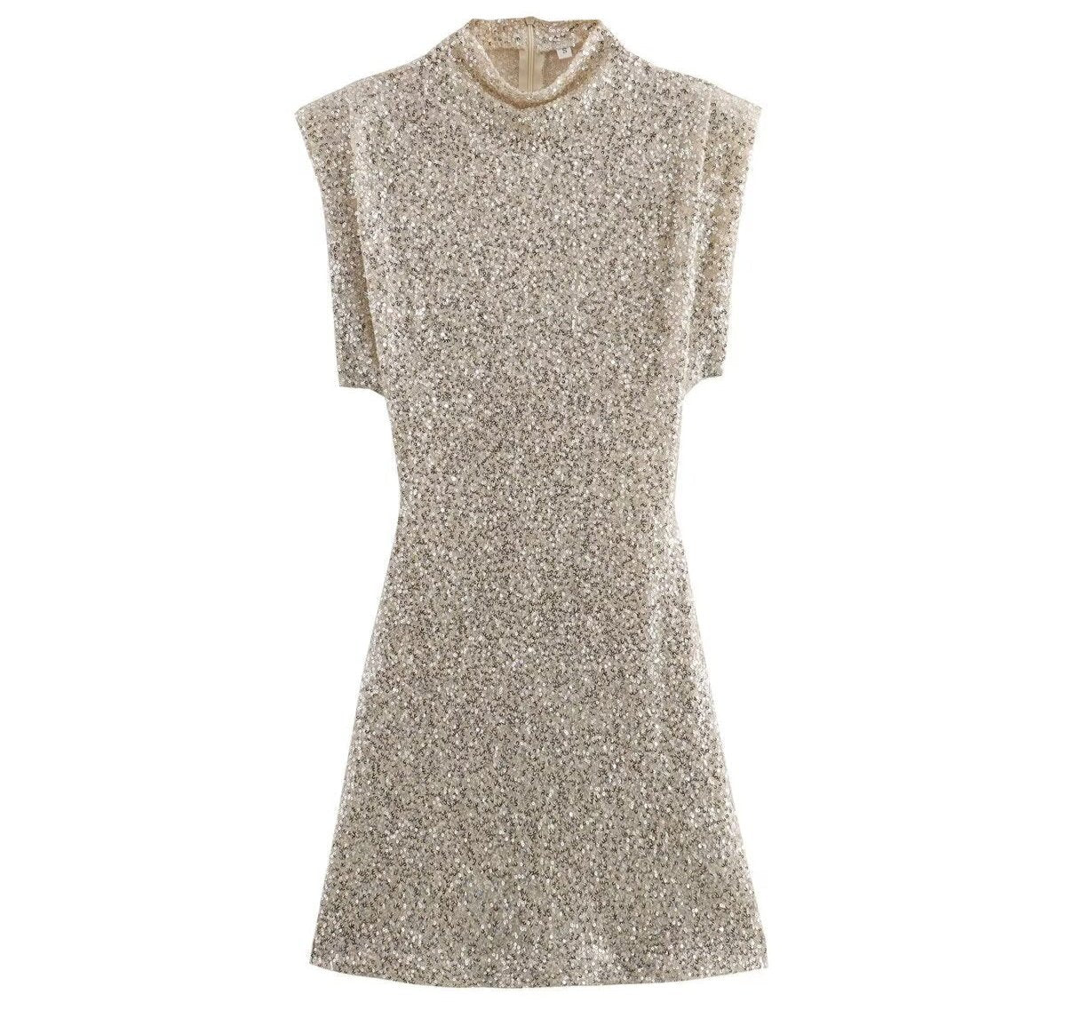 Eleva - Trendy Glitter Dress