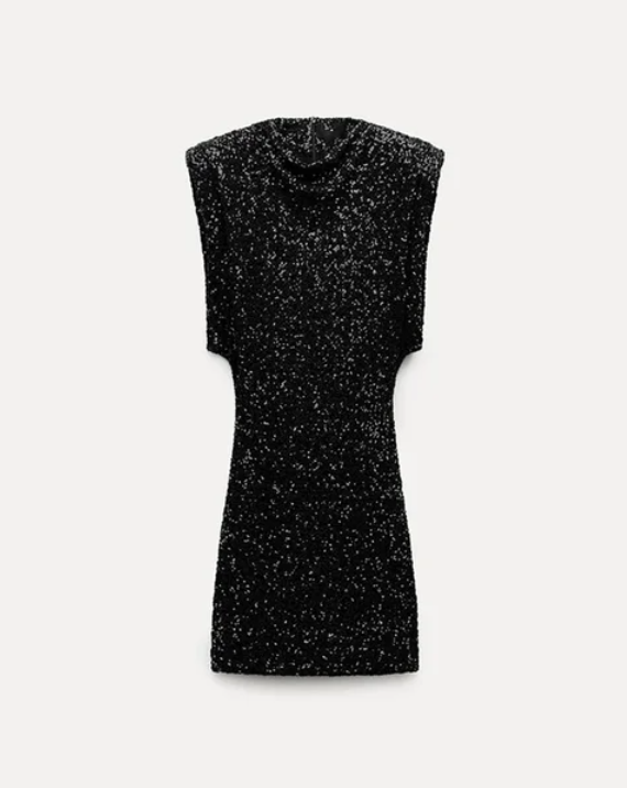 Eleva - Trendy Glitter Dress